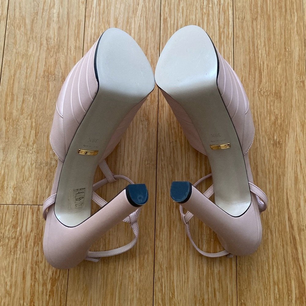 Gucci Malaga Kid Angel T-strap Platform Pumps - Picture 4 of 4